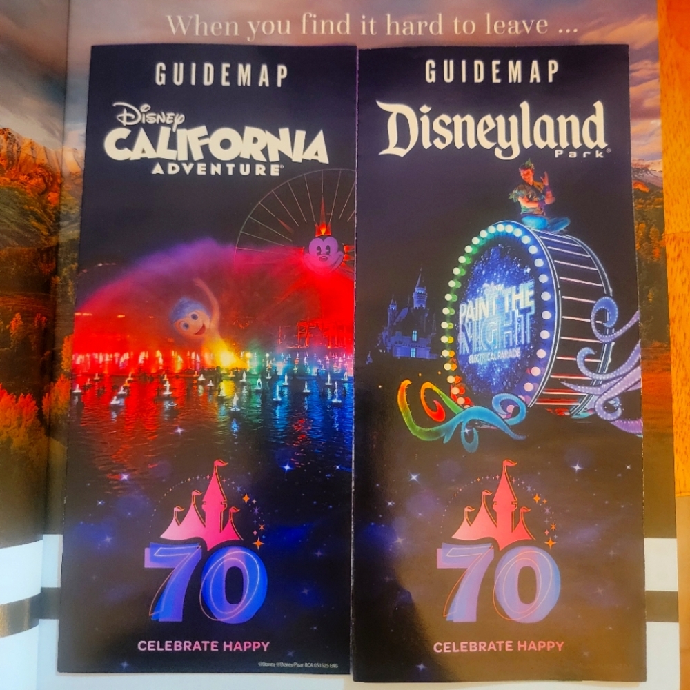 Disneyland and DCA 70th Family Adventure Map Guides 2025 LIMITED EDITION